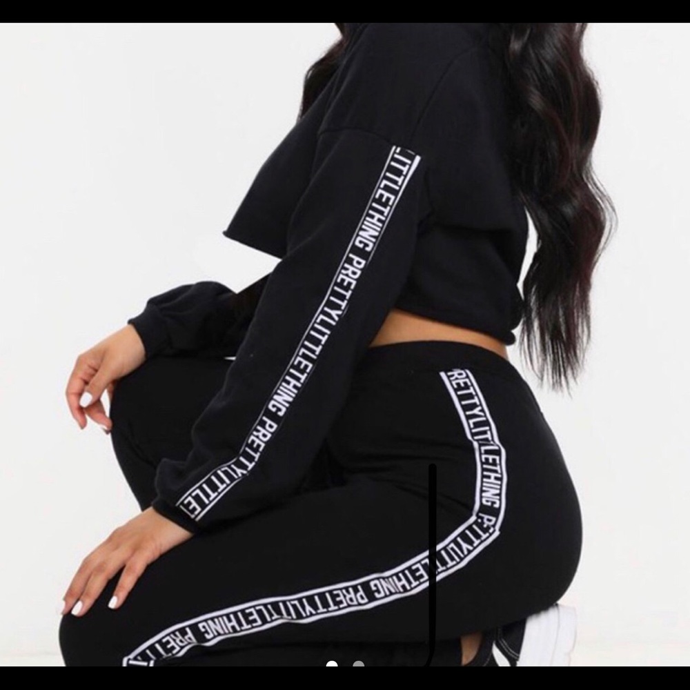 Prettylittlething cropped hoodie and sweatpants